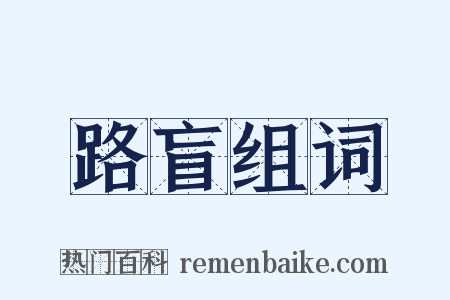 路盲组词是什么意思的图片